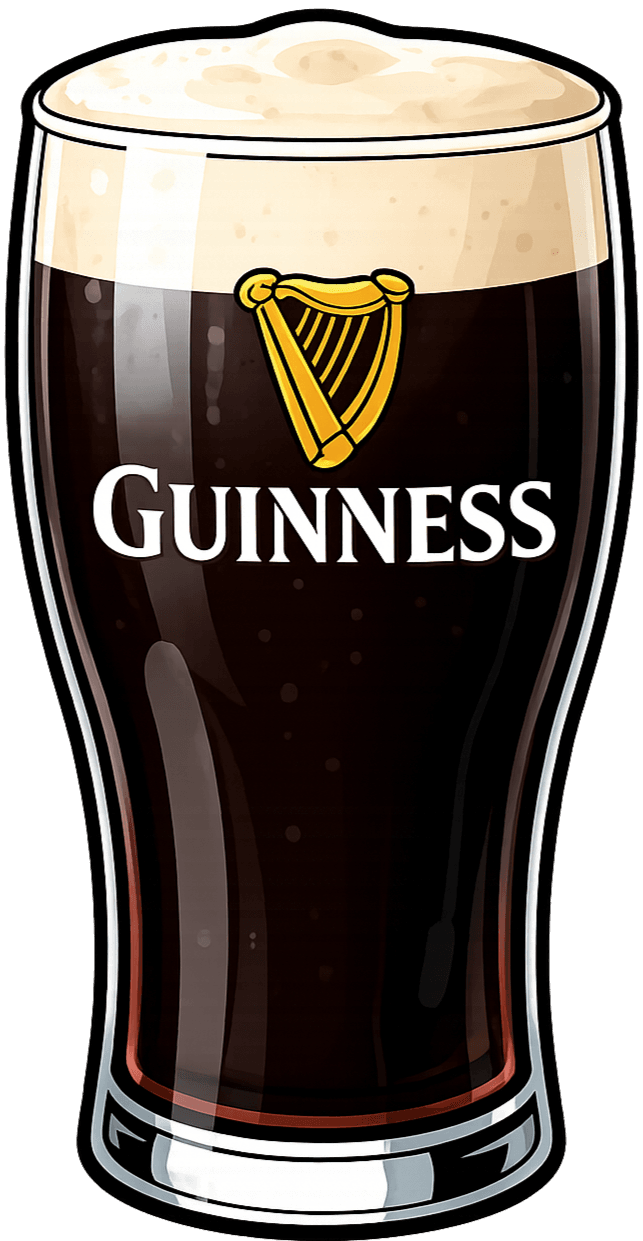 Illustration of a Guinness pint
